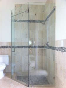 Custom corner shower installed in a Boynton Beach bathroom 
